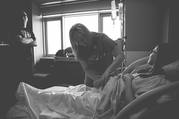 Torryn Birth B&W-49